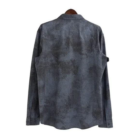 Lululemon Mens XXL Airing Easy Long Sleeve Shirt Button Up Pixel Blue Classic - Picture 2 of 8